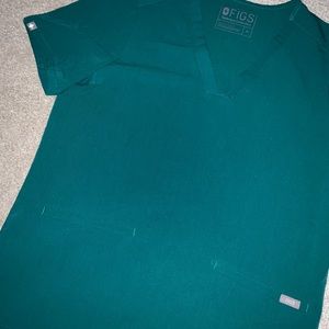 FIGS- Figs scrub top - hunter green limited color
